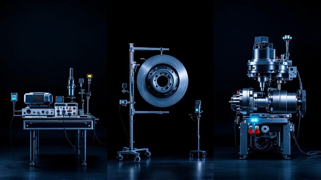 Schematische Darstellung der drei akustischen Prüfverfahren NVH, Resonanzanalyse und Prozessüberwachung